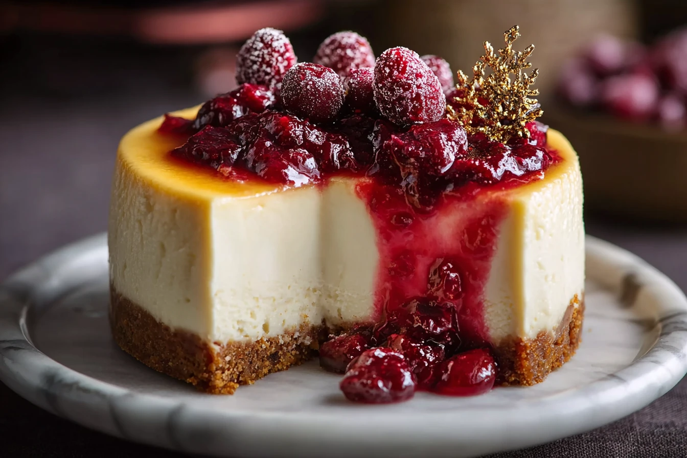 Cranberry Orange Cheesecake