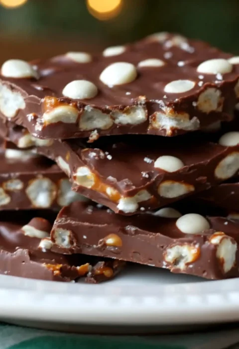 Easy Christmas Pretzel Bark Recipe Sweet And Salty Holiday Treat Festive Dessert Ideas For Christmas Homemade Christmas Ba...