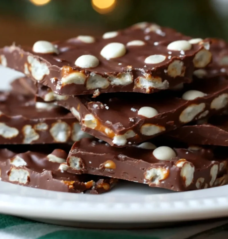 Easy Christmas Pretzel Bark Recipe Sweet And Salty Holiday Treat Festive Dessert Ideas For Christmas Homemade Christmas Ba...