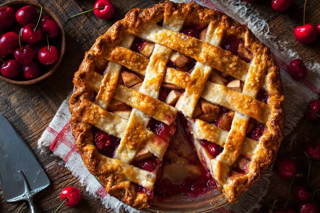 Easy Cranberry Apple Pie Recipe Homemade Cranberry Apple Pie For Thanksgiving Best Cranberry Apple Pie Holiday Recipe Simp...