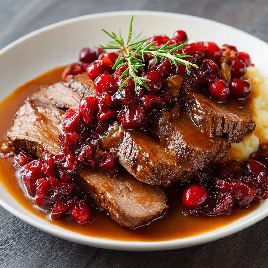 Easy Cranberry Balsamic Roast Beef Recipe Slow Cooker Cranberry Balsamic Beef Best Cranberry Balsamic Roast Recipe Cranber...