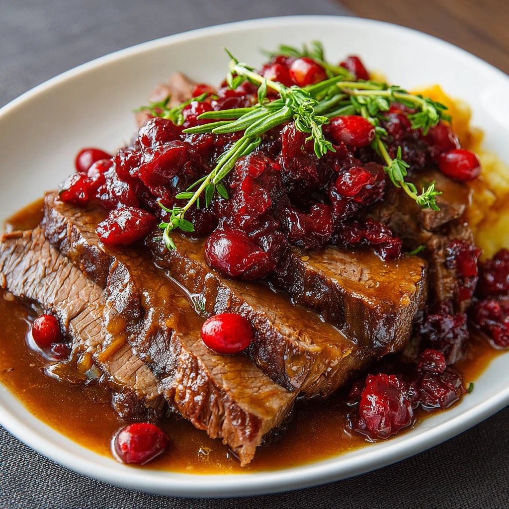 Easy Cranberry Balsamic Roast Beef Recipe Slow Cooker Cranberry Balsamic Beef Best Cranberry Balsamic Roast Recipe Cranber...