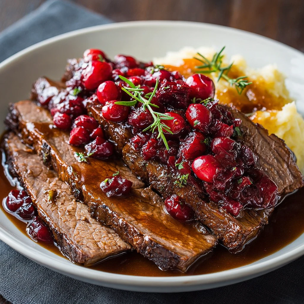 Easy Cranberry Balsamic Roast Beef Recipe Slow Cooker Cranberry Balsamic Beef Best Cranberry Balsamic Roast Recipe Cranber...