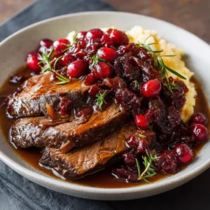 Cranberry Balsamic Roast Beef Recipe