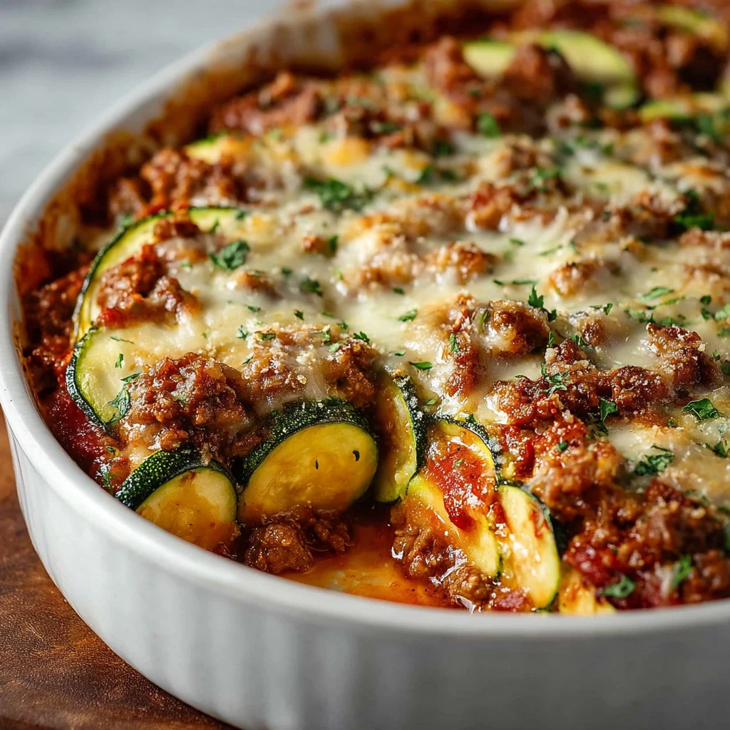 Easy Ground Turkey Zucchini Casserole Recipe Healthy Turkey Zucchini Bake Keto Ground Turkey Zucchini Casserole Low Carb T...
