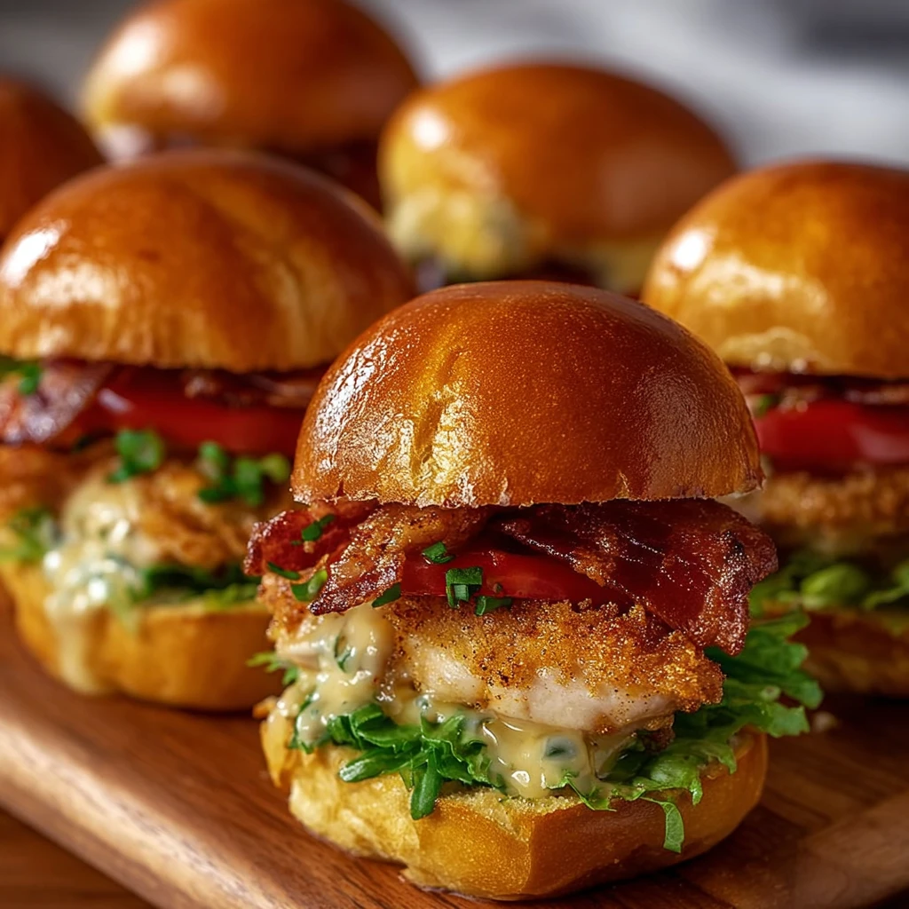 Easy Mini Honey Mustard BLT Chicken Sliders Recipe Best Honey Mustard Sauce For Chicken Sliders Low-calorie Mini Chicken B...