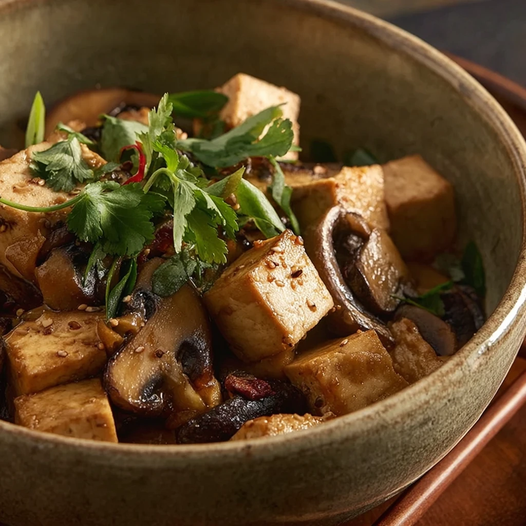 Mushroom and Tofu Stir-Fry