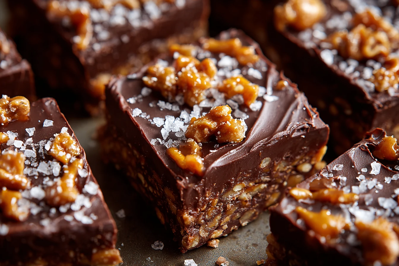 No-Bake Chocolate Peanut Butter Crunch Bars