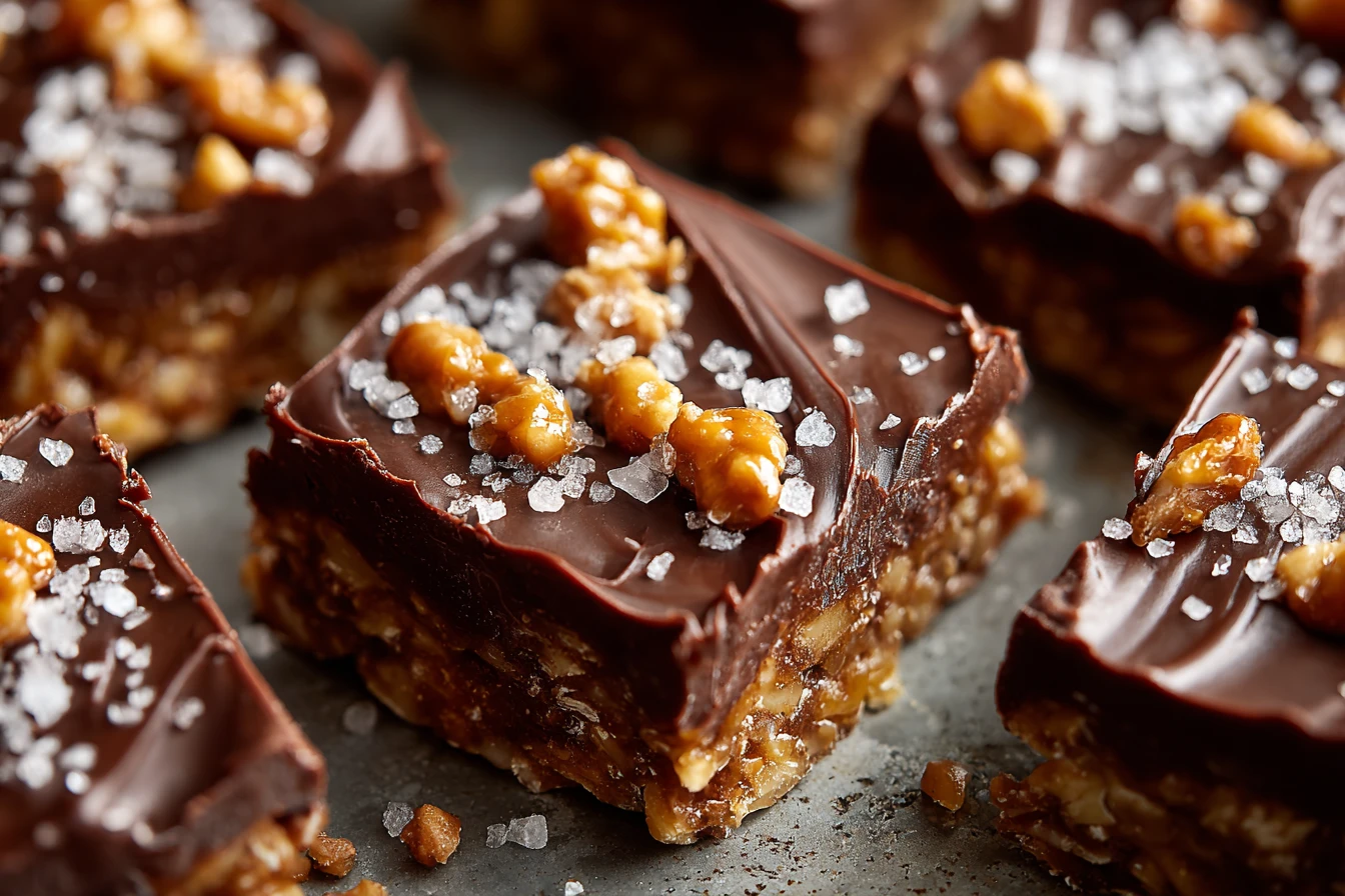 Easy No-bake Chocolate Peanut Butter Bars Homemade Chocolate Peanut Butter Crunch Bars Recipe Chocolate Peanut Butter No-b...