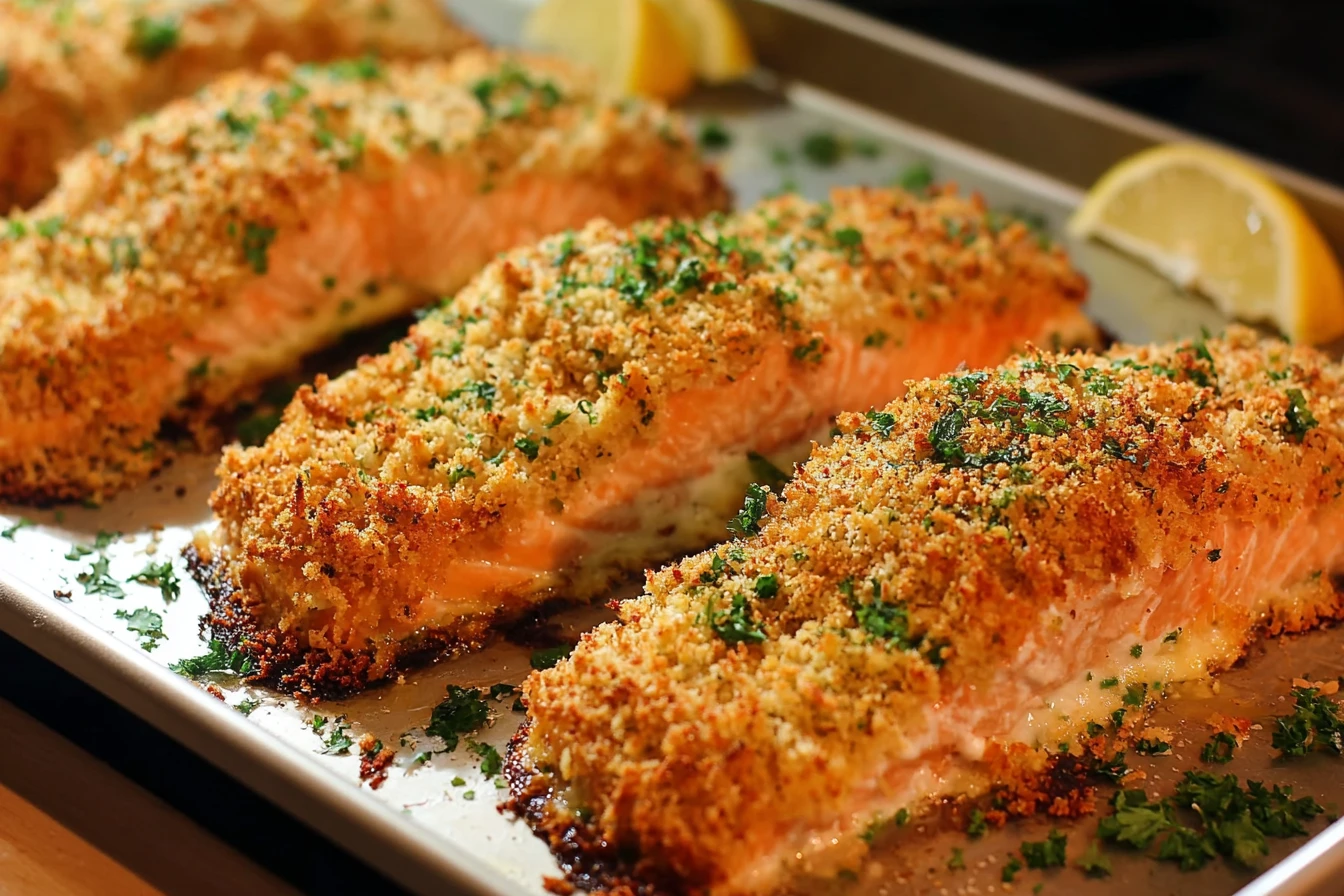 Easy Parmesan Crusted Salmon Recipe Best Cheese For Parmesan Salmon Crust Keto Parmesan Crusted Salmon Ideas Gluten-free P...
