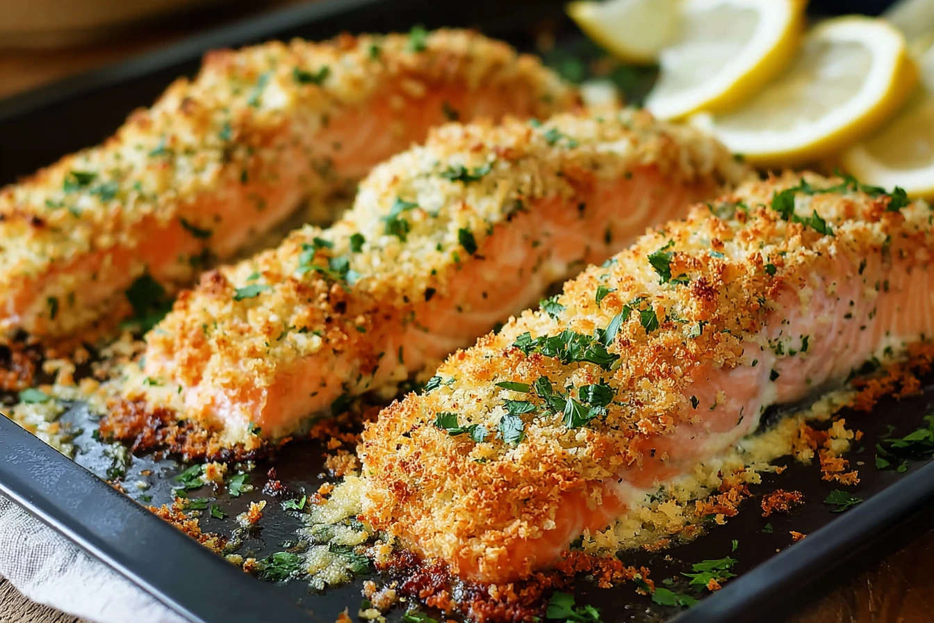 Easy Parmesan Crusted Salmon Recipe Best Cheese For Parmesan Salmon Crust Keto Parmesan Crusted Salmon Ideas Gluten-free P...