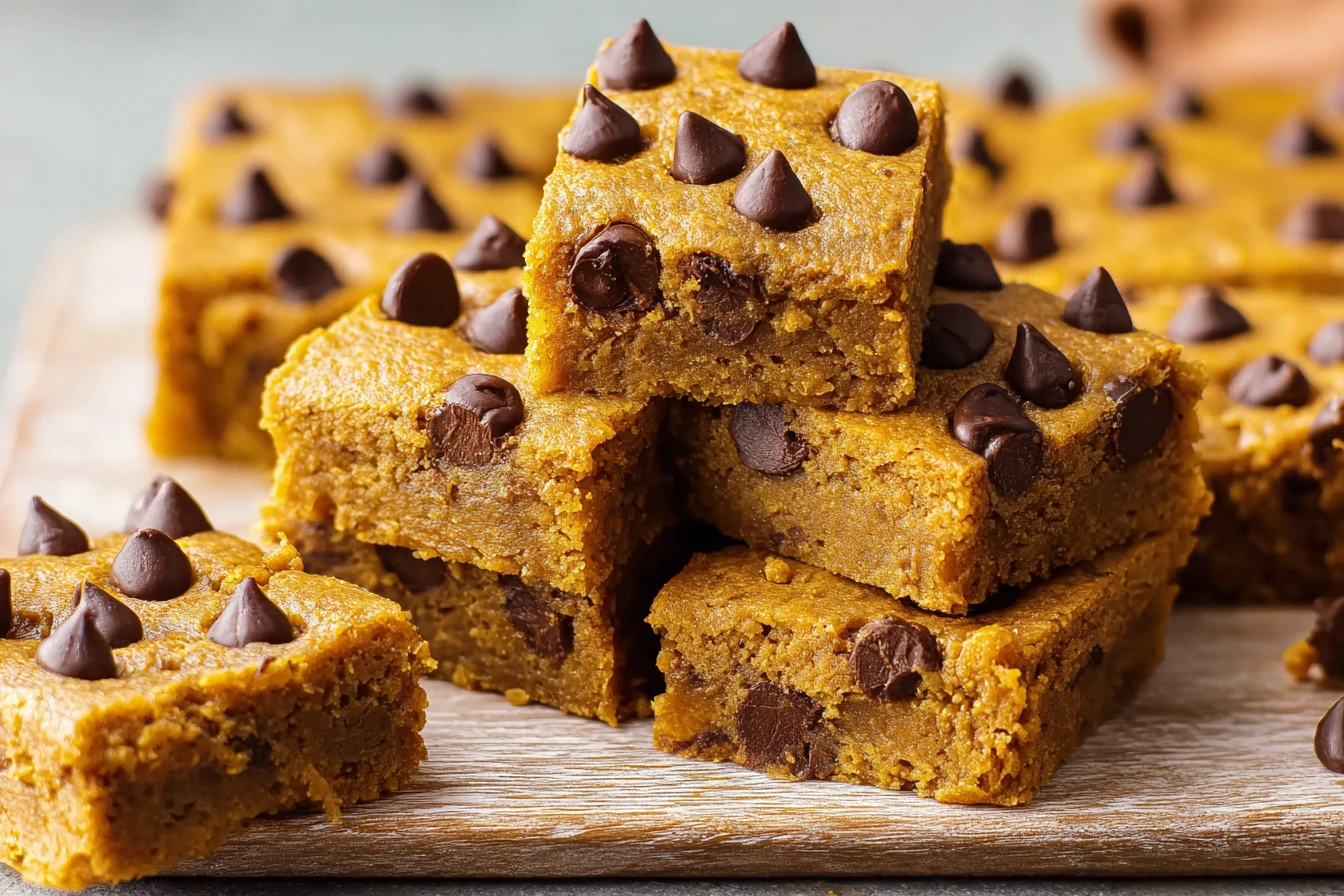 Easy Pumpkin Chocolate Chip Bars Recipe Best Pumpkin Chocolate Chip Bars Gluten Free Pumpkin Chocolate Chip Bars Vegan Pum...