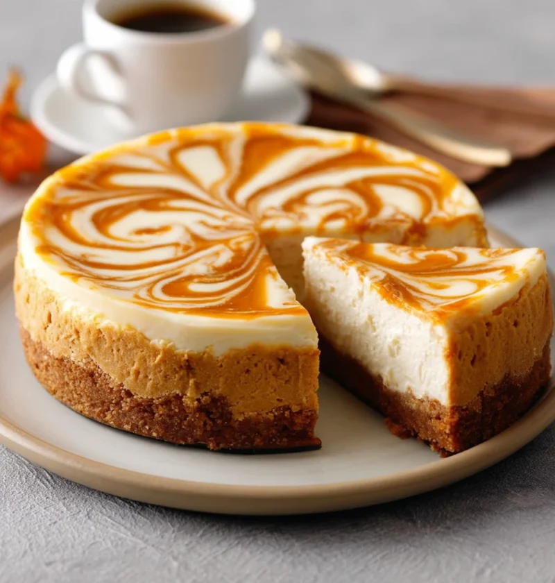 Easy Pumpkin Swirl Cheesecake Recipe Best Gluten-free Pumpkin Swirl Cheesecake How To Make A Pumpkin Swirl Cheesecake Pump...