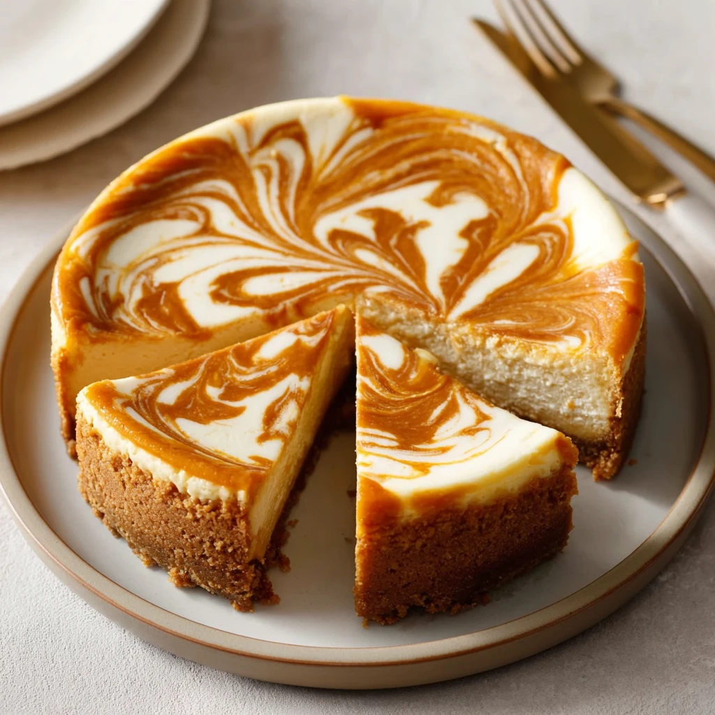 Easy Pumpkin Swirl Cheesecake Recipe Best Gluten-free Pumpkin Swirl Cheesecake How To Make A Pumpkin Swirl Cheesecake Pump...