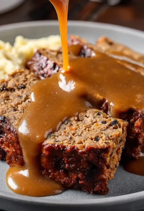 Easy Vegan Meatloaf Recipe With Gravy Plant-based Meatloaf Dinner Ideas Homemade Vegan Meatloaf Gravy Recipe Best Vegan Me...