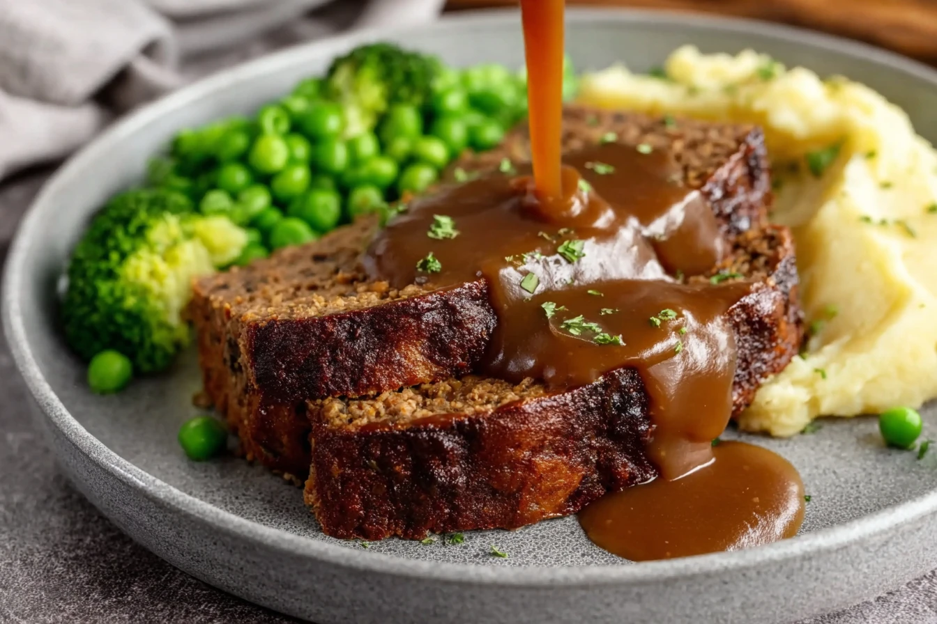 Easy Vegan Meatloaf Recipe With Gravy Plant-based Meatloaf Dinner Ideas Homemade Vegan Meatloaf Gravy Recipe Best Vegan Me...