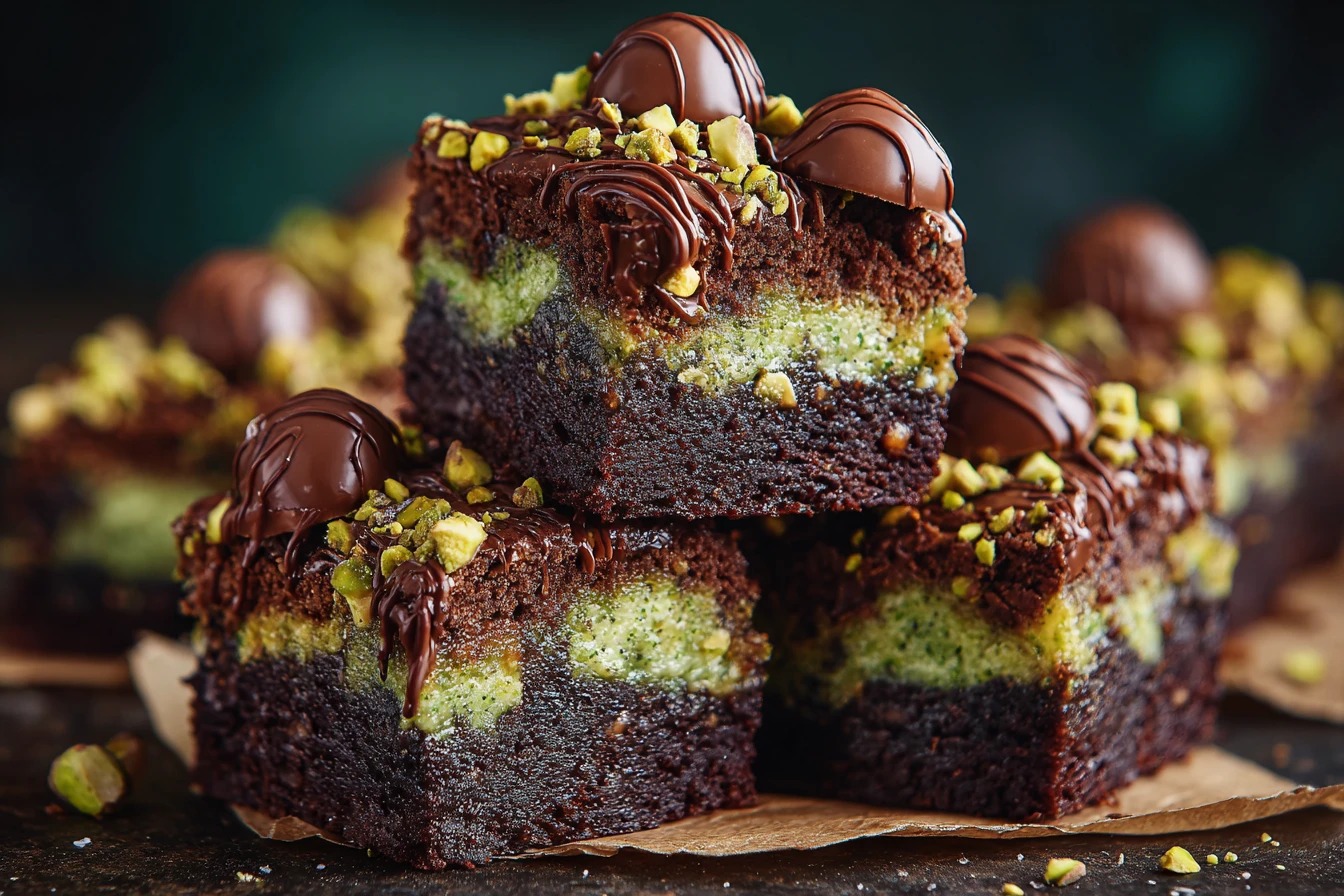 Ferrero Rocher Pistachio Brownies