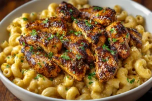 High-Protein Honey Garlic Butter Chicken with Creamy Mac & Cheese