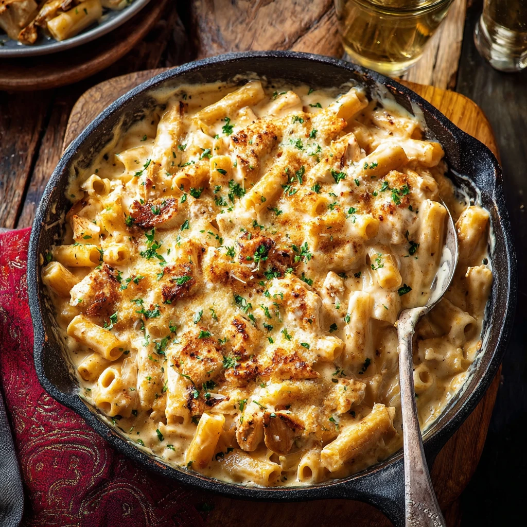 One Pot White Chicken Chili Mac And Cheese