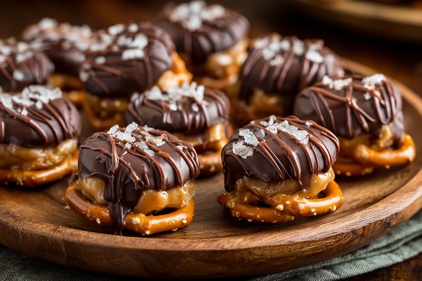 Salted Caramel Peanut Butter Pretzel Bites Recipe No-bake Salted Caramel Pretzel Snacks Sweet And Salty Pretzel Bites DIY ...