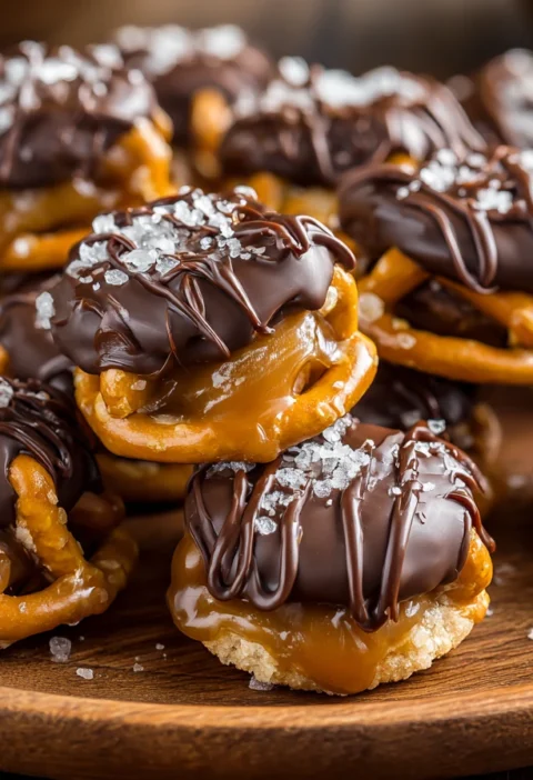 Salted Caramel Peanut Butter Pretzel Bites Recipe No-bake Salted Caramel Pretzel Snacks Sweet And Salty Pretzel Bites DIY ...
