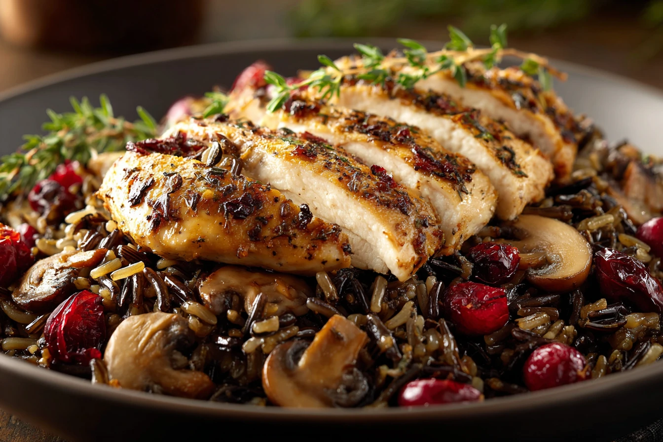 Savory Wild Rice Pilaf Recipe Best Wild Rice With Cranberries How To Cook Herb Wild Rice Pilaf Easy Savory Wild Rice Pilaf...