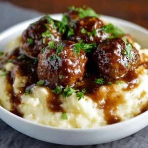 Slow Cooker Salisbury Steak Meatballs