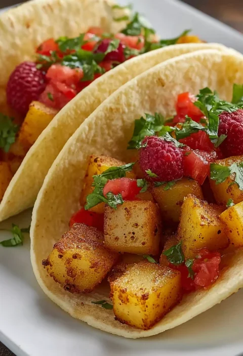 Spicy Potato Soft Taco Recipe Easy Homemade Spicy Potato Taco Vegan Spicy Potato Soft Taco Best Spicy Potato Taco Recipe G...