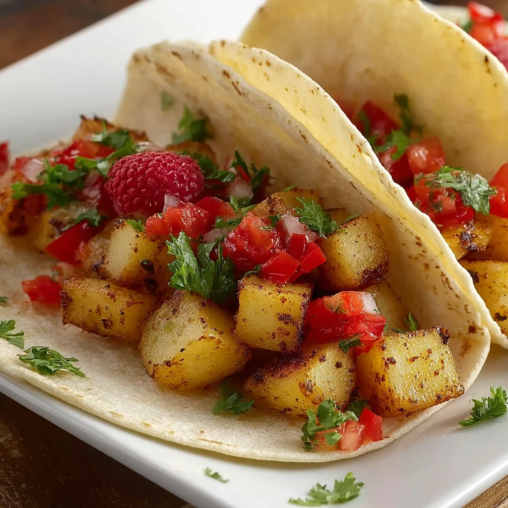 Spicy Potato Soft Taco Recipe Easy Homemade Spicy Potato Taco Vegan Spicy Potato Soft Taco Best Spicy Potato Taco Recipe G...