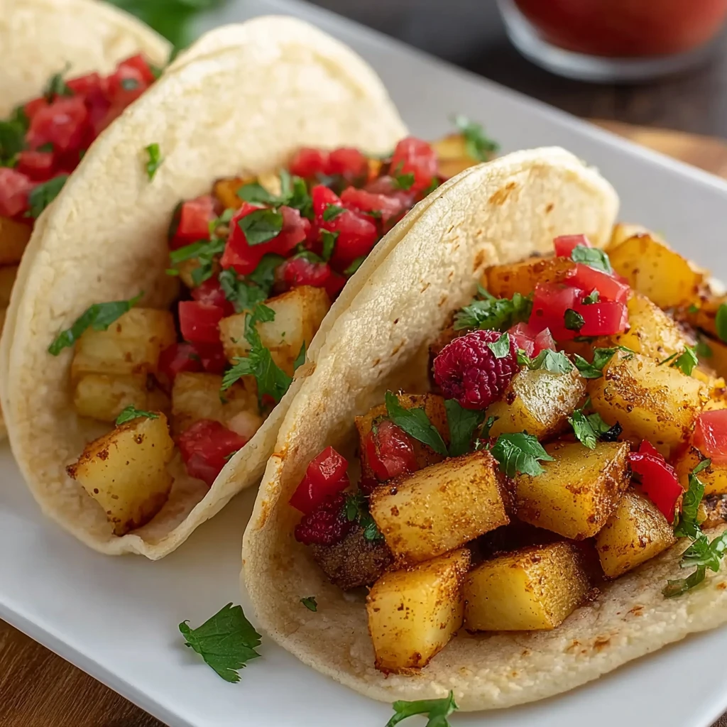 Spicy Potato Soft Taco Recipe Easy Homemade Spicy Potato Taco Vegan Spicy Potato Soft Taco Best Spicy Potato Taco Recipe G...