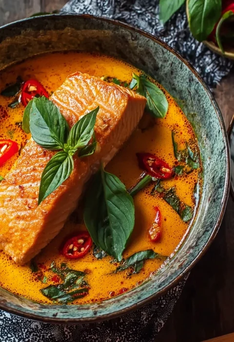 Thai Red Curry Salmon Recipe Best Thai Red Curry Salmon Easy Thai Red Curry Salmon Thai Red Curry Salmon With Coconut Milk...