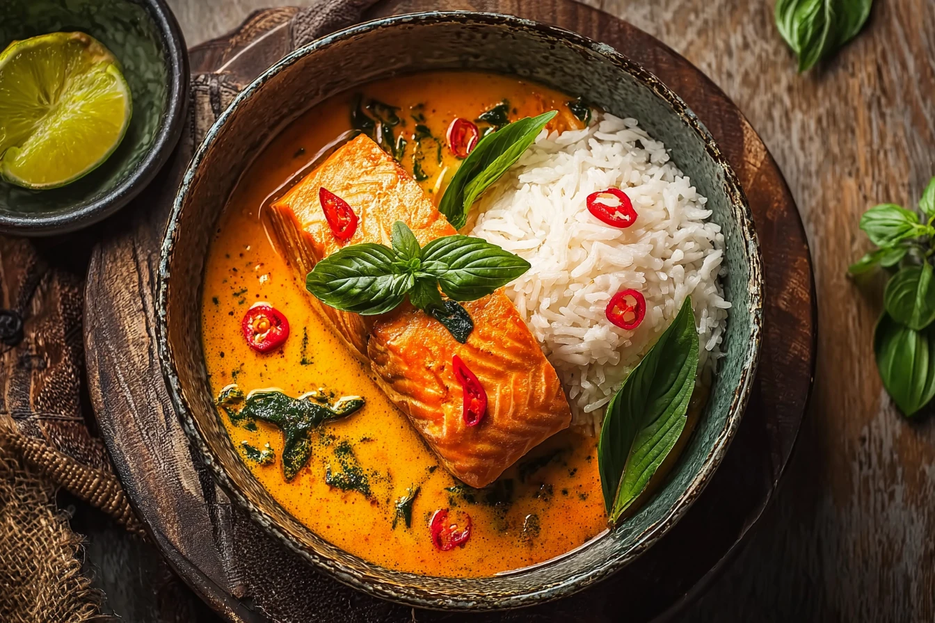 Thai Red Curry Salmon Recipe Best Thai Red Curry Salmon Easy Thai Red Curry Salmon Thai Red Curry Salmon With Coconut Milk...