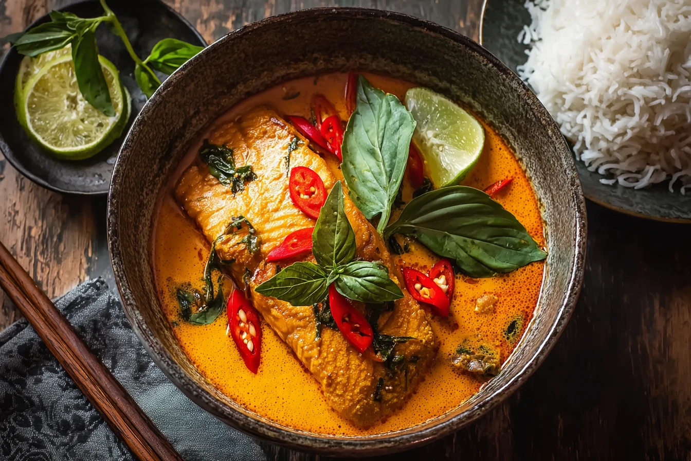 Thai Red Curry Salmon Recipe Best Thai Red Curry Salmon Easy Thai Red Curry Salmon Thai Red Curry Salmon With Coconut Milk...