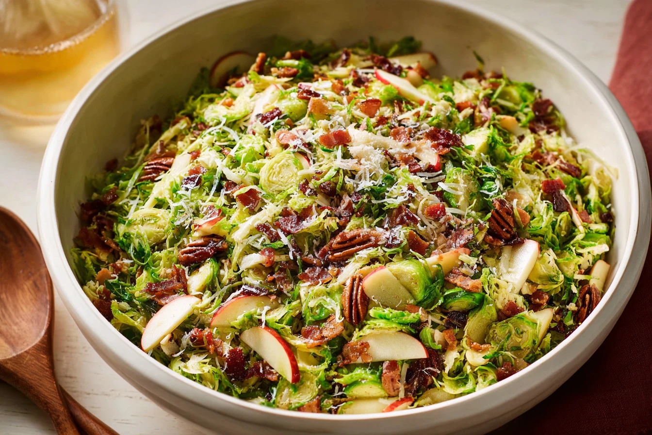 Warm Brussels Sprouts Salad Recipe Bacon Apple Brussels Sprouts Salad Best Warm Brussels Sprouts Salad Healthy Brussels Sp...