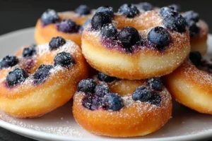 Air Fryer Blueberry Donuts