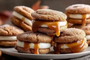 Apple Cider Whoopie Pie Cookies with Caramel