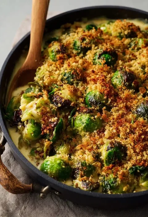 Creamy Brussels Sprouts Recipe Best Cream For Brussels Sprouts Brussels Sprouts With Cream Sauce Low Carb Creamy Brussels ...