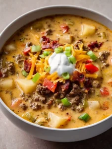 Easy Cheeseburger Soup Recipe