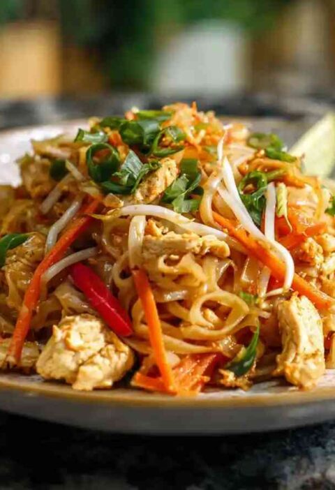 Best Chicken Pad Thai Recipe Authentic Chicken Pad Thai Near Me Chicken Pad Thai Ingredients List Easy Chicken Pad Thai Fo...