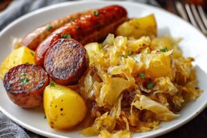 Hearty Polish Sausage, Sauerkraut and Potato