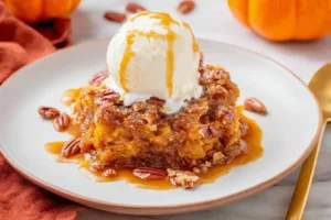 Pumpkin Pecan Cobbler