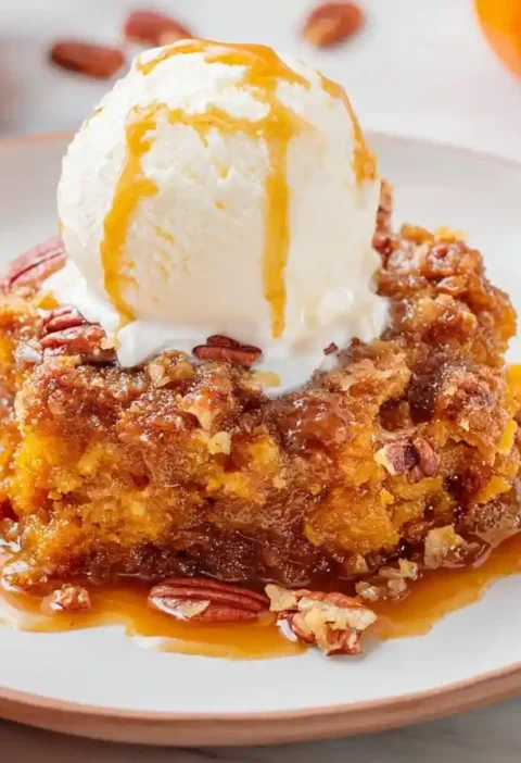Pumpkin Pecan Cobbler Recipe Easy Pumpkin Pecan Cobbler Homemade Pumpkin Pecan Cobbler Vegan Pumpkin Pecan Cobbler Gluten-...
