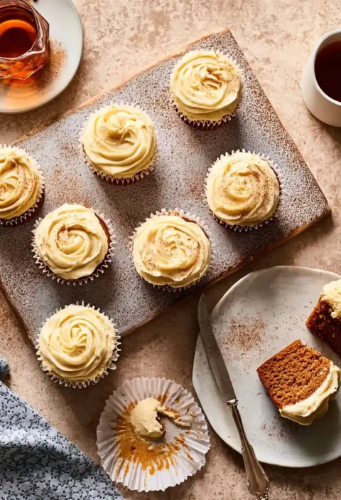Pumpkin Spice Cupcakes Treat Autumn Cream Cheese Icing Pumpkin Spice Recipe