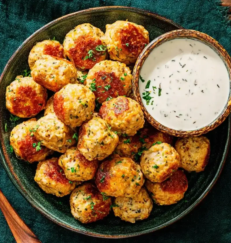 Ranch Chicken Meatballs Recipe Easy Ranch Chicken Meatballs Homemade Ranch Chicken Meatballs Low Carb Ranch Chicken Meatba...