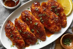 Spicy Sweet Hot Honey Chicken Cutlets