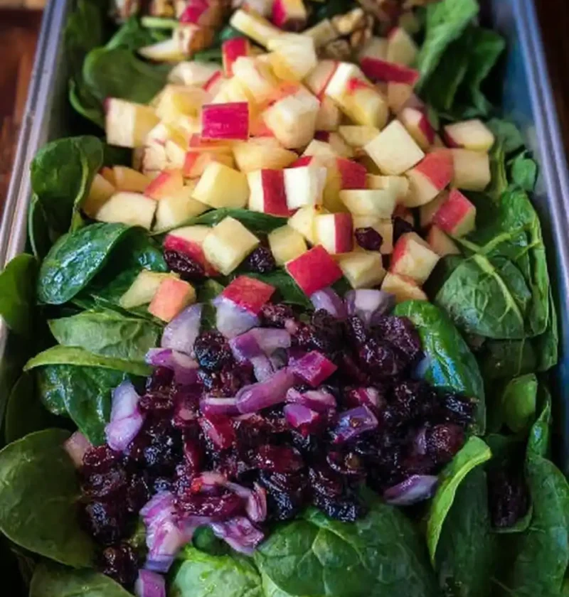 Thanksgiving Spinach Salad With Cranberries Thanksgiving Spinach Salad With Nuts Fresh Thanksgiving Spinach Salad Recipes ...