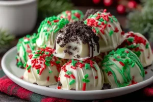 The Best No-Bake Grinch Oreo Truffles