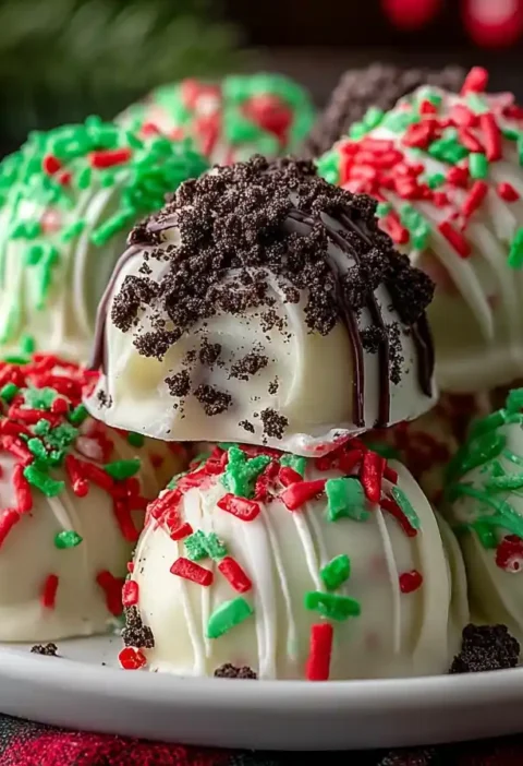 Easy No-bake Grinch Oreo Truffles Recipe How To Make Grinch Oreo Truffles No Bake Best No Bake Grinch Oreo Truffle Ideas G...