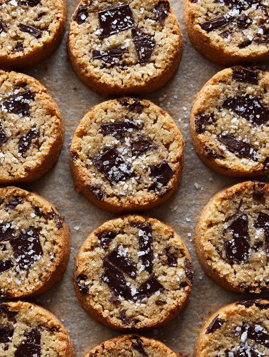 Salted Chocolate Chunk Shortbread Cookies
