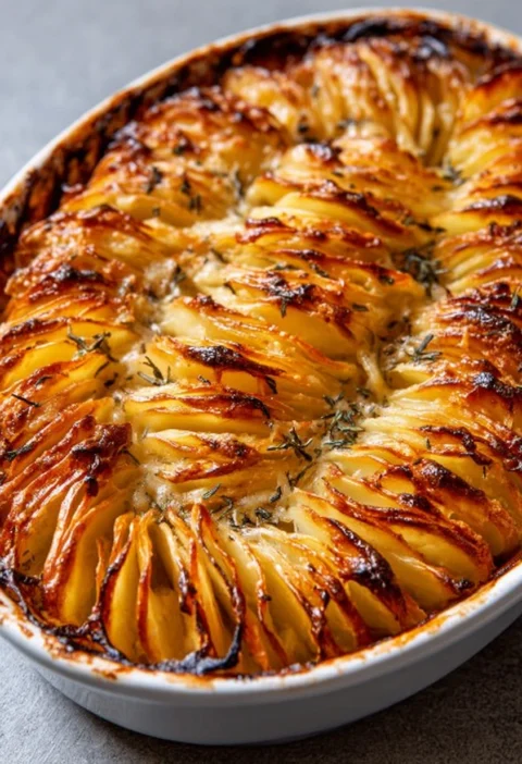 Cheesy Hasselback Potato Gratin Recipe Best Cheeses For Potato Gratin Make Ahead Hasselback Potato Gratin Low Carb Hasselb...